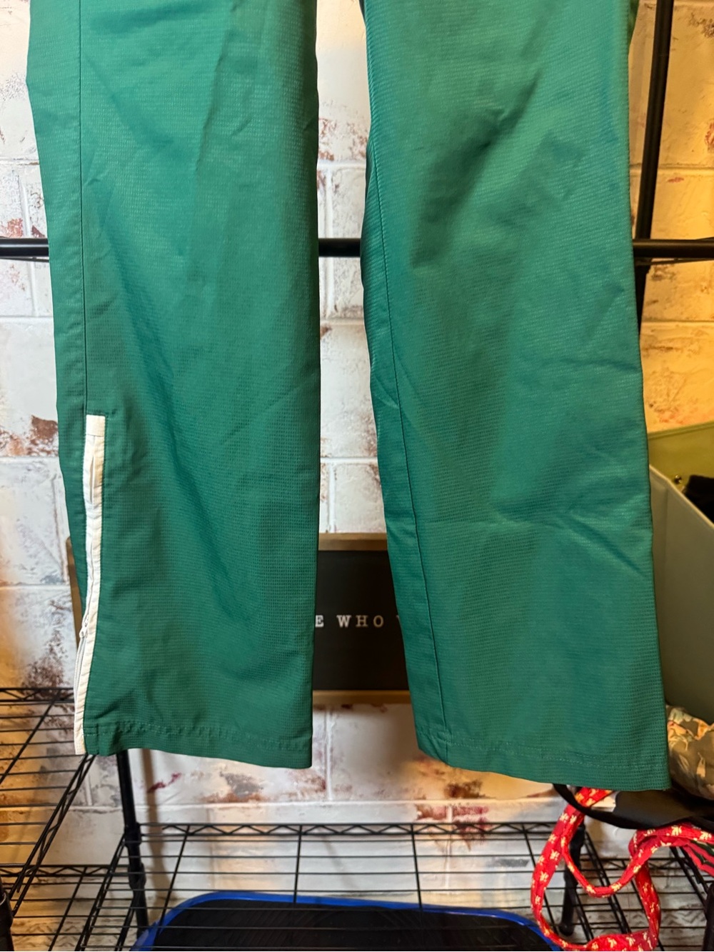 adidas Green Sweatpants with White Zipper Accents - Picture 6 of 9